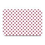 Polka Dots - Cardinal Red on White Plate Mat