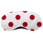 Polka Dots - Cardinal Red on White Sleeping Mask