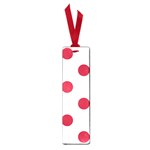 Polka Dots - Cardinal Red on White Small Book Mark