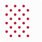 Polka Dots - Cardinal Red on White Small Garden Flag (Two Sides)