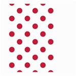 Polka Dots - Cardinal Red on White Large Garden Flag (Two Sides)