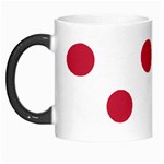 Polka Dots - Cardinal Red on White Morph Mug