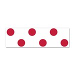 Polka Dots - Cardinal Red on White Sticker Bumper (100 pack)