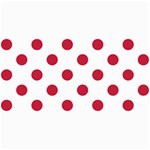Polka Dots - Cardinal Red on White 4  x 8  Photo Cards