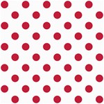 Polka Dots - Cardinal Red on White ScrapBook Page 8  x 8 