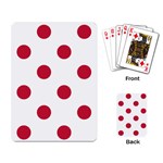 Polka Dots - Cardinal Red on White Playing Cards Single Design