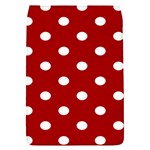 Polka Dots - White on Dark Candy Apple Red Removable Flap Cover (S)
