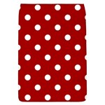 Polka Dots - White on Dark Candy Apple Red Removable Flap Cover (L)
