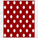 Polka Dots - White on Dark Candy Apple Red Canvas 8  x 10 