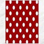 Polka Dots - White on Dark Candy Apple Red Canvas 12  x 16 