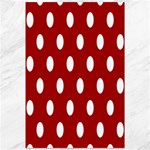 Polka Dots - White on Dark Candy Apple Red Canvas 12  x 18 
