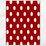 Polka Dots - White on Dark Candy Apple Red Canvas 18  x 24 