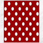 Polka Dots - White on Dark Candy Apple Red Canvas 20  x 24 