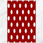 Polka Dots - White on Dark Candy Apple Red Canvas 20  x 30 