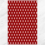 Polka Dots - White on Dark Candy Apple Red Canvas 24  x 36 
