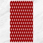 Polka Dots - White on Dark Candy Apple Red Canvas 40  x 72 