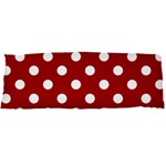 Polka Dots - White on Dark Candy Apple Red Body Pillow Case Dakimakura (Two Sides)