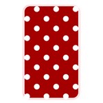 Polka Dots - White on Dark Candy Apple Red Memory Card Reader (Rectangular)