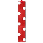 Polka Dots - White on Dark Candy Apple Red Large Book Mark