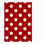 Polka Dots - White on Dark Candy Apple Red Large Garden Flag (Two Sides)