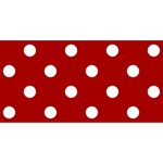 Polka Dots - White on Dark Candy Apple Red YOU ARE INVITED 3D Greeting Card (8x4)