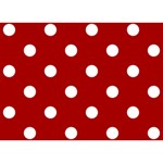 Polka Dots - White on Dark Candy Apple Red Birthday Cake 3D Greeting Card (7x5)