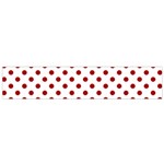 Polka Dots - Dark Candy Apple Red on White Flano Scarf (Small)