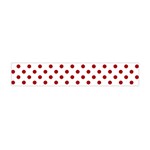 Polka Dots - Dark Candy Apple Red on White Flano Scarf (Mini)