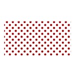 Polka Dots - Dark Candy Apple Red on White Satin Wrap