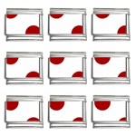 Polka Dots - Dark Candy Apple Red on White 9mm Italian Charm (9 pack)