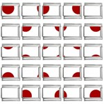 Polka Dots - Dark Candy Apple Red on White 9mm Italian Charm (25 pack)