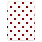 Polka Dots - Dark Candy Apple Red on White Removable Flap Cover (L)