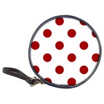 Polka Dots - Dark Candy Apple Red on White Classic 20-CD Wallet