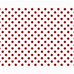 Polka Dots - Dark Candy Apple Red on White Collage 11  x 14 