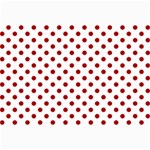 Polka Dots - Dark Candy Apple Red on White Collage 12  x 18 
