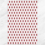Polka Dots - Dark Candy Apple Red on White Canvas 24  x 36 