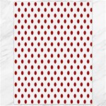 Polka Dots - Dark Candy Apple Red on White Canvas 36  x 48 