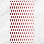 Polka Dots - Dark Candy Apple Red on White Canvas 40  x 72 