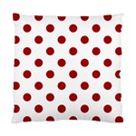 Polka Dots - Dark Candy Apple Red on White Standard Cushion Case (Two Sides)