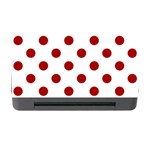 Polka Dots - Dark Candy Apple Red on White Memory Card Reader with CF