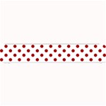 Polka Dots - Dark Candy Apple Red on White Small Bar Mat