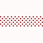 Polka Dots - Dark Candy Apple Red on White Medium Bar Mat