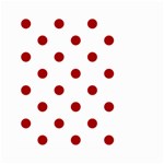 Polka Dots - Dark Candy Apple Red on White Small Garden Flag (Two Sides)