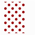 Polka Dots - Dark Candy Apple Red on White Large Garden Flag (Two Sides)