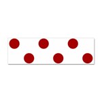 Polka Dots - Dark Candy Apple Red on White Sticker Bumper (100 pack)