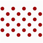Polka Dots - Dark Candy Apple Red on White 5  x 7  Photo Cards