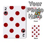 Polka Dots - Dark Candy Apple Red on White Playing Cards 54 Designs