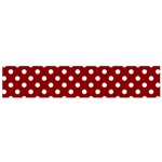 Polka Dots - White on Dark Red Flano Scarf (Small)