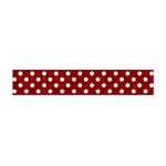 Polka Dots - White on Dark Red Flano Scarf (Mini)
