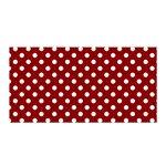 Polka Dots - White on Dark Red Satin Wrap